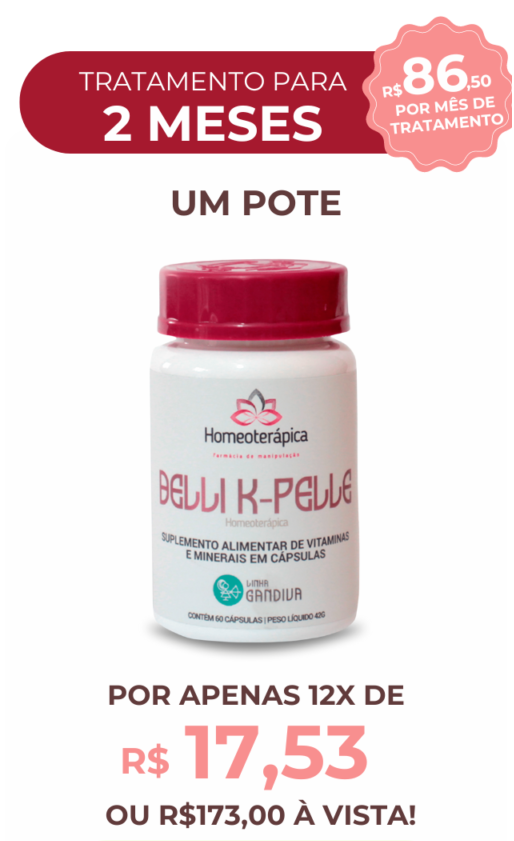 Kit de 5 frascos Belli K Pelle com desconto